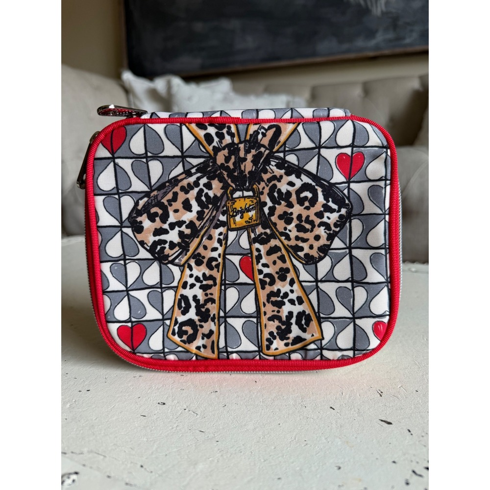 BRIGHTON Love‎ Jewelry Case Multicolor Leopard Bow Cat Women's OS Excellent